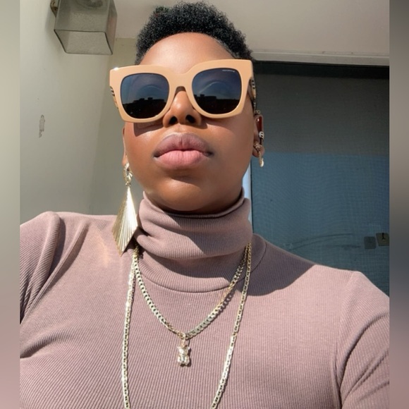 New - 💯 BURBERRY BE4364 KITTY SQUARE NUDE CHECK PRINT SUNGLASSES - Picture 4 of 13